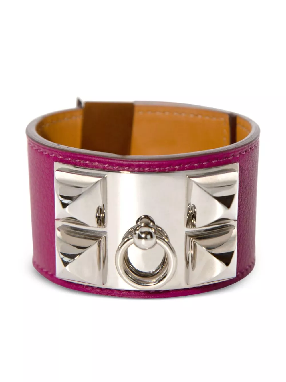 Hermes Collier de Chien leather bracelet Women 0115