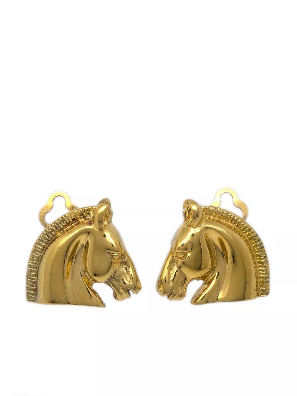 Hermes 1990-2000s horse-motif clip-on earrings Women 0115