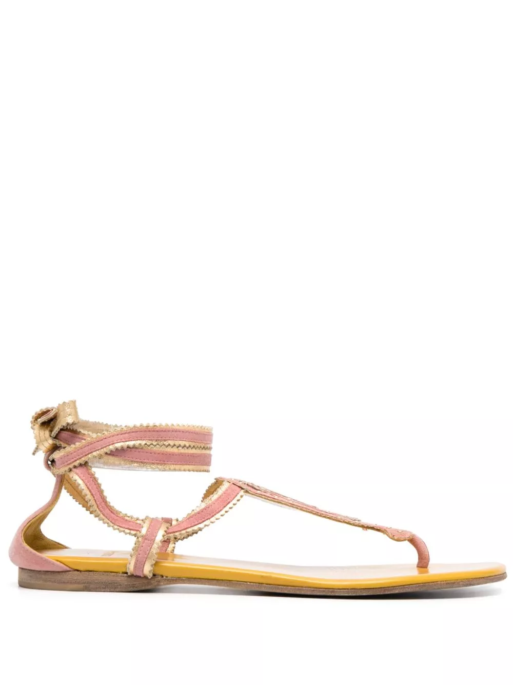 Hermes 2000s lace-up flat sandals Women 0113